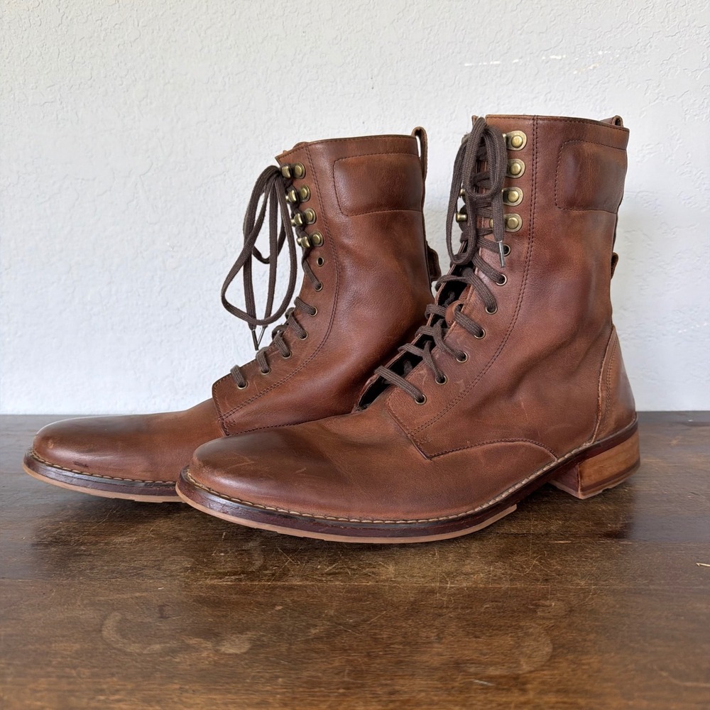 Cole Haan Air Brentley Combat Logger Boots Nike Air Cushion Technology Mens 11.5